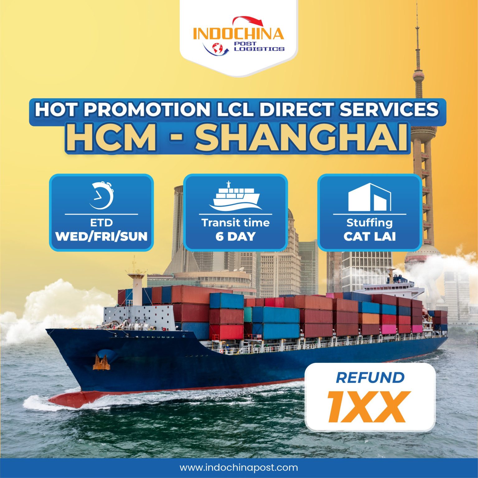 Vận chuyển hàng LCL từ Hồ Chí Minh đi cảng Shanghai